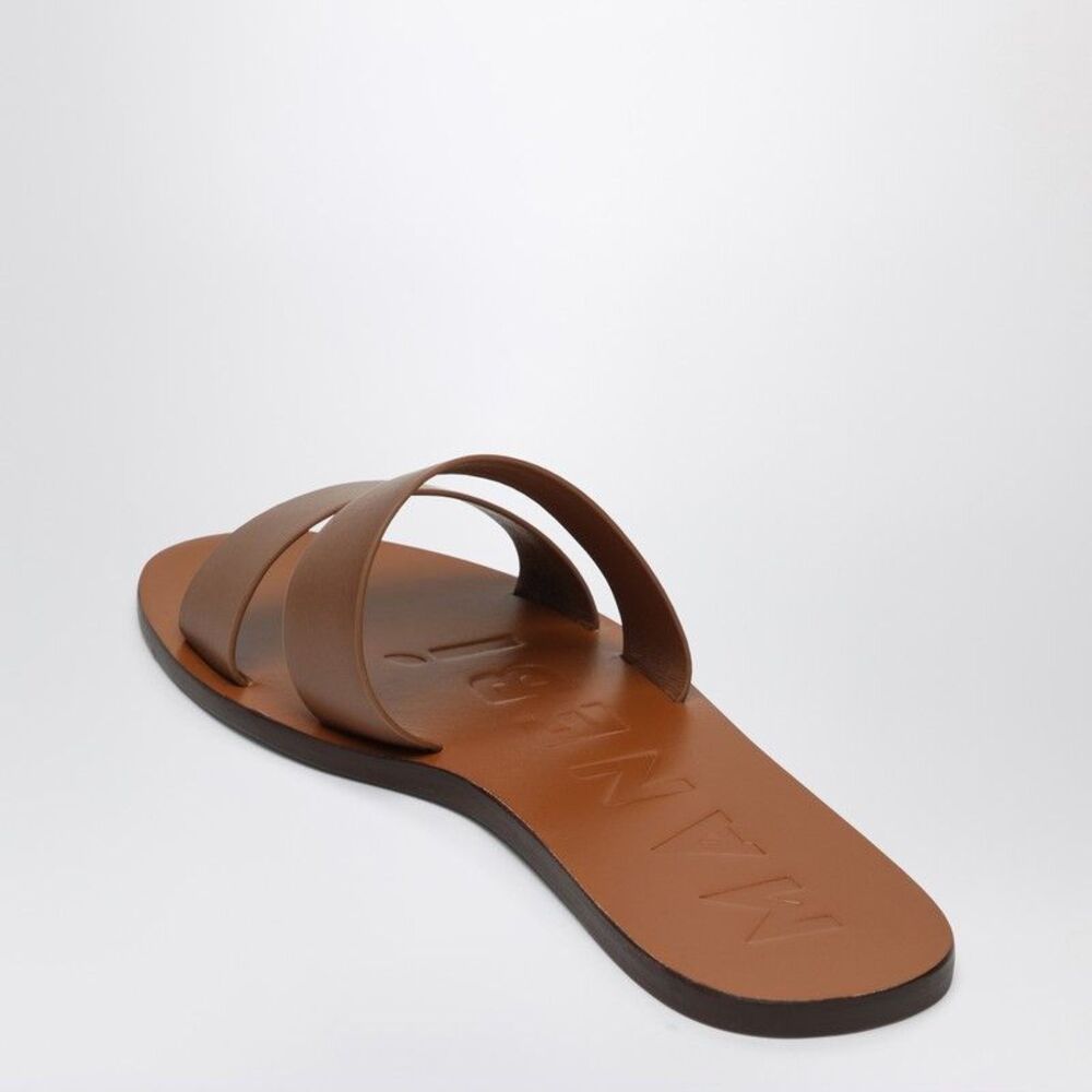 Manebí Brown Leather Sandals With Straps Women - Picture 2 of 2